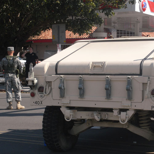 back section of the humvee
