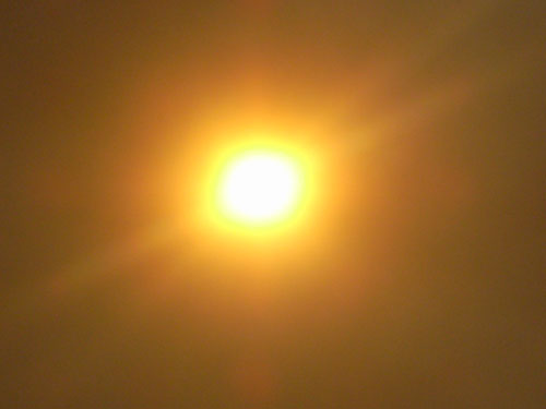 picture of sun with smoke